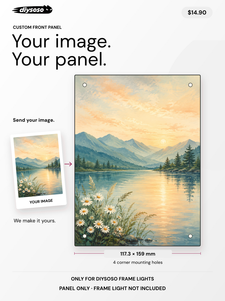 DIYSOSO – DIY Custom Front Art Panel (Panel Only)