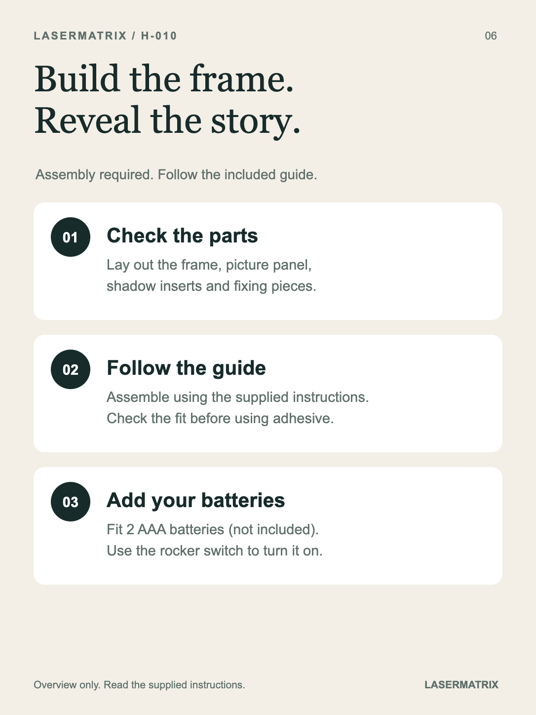 DIYSOSO FRAME LIGHTS – Moonlit Hatchling DIY Kit